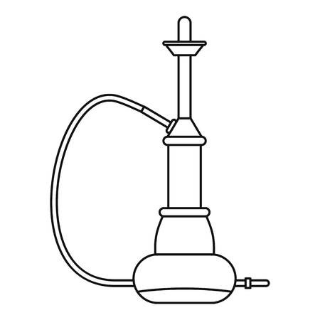 Eastern hookah icon, outline style