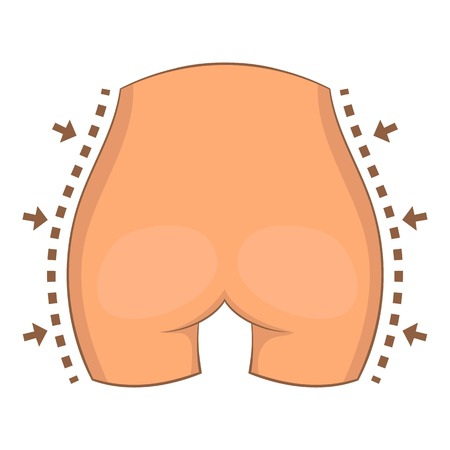 Hip surgery correction icon. Cartoon illustration of body surgery correction vector icon for web designのイラスト素材