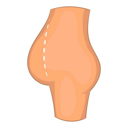 Belly surgery correction icon. Cartoon illustration of body surgery correction vector icon for web designのイラスト素材