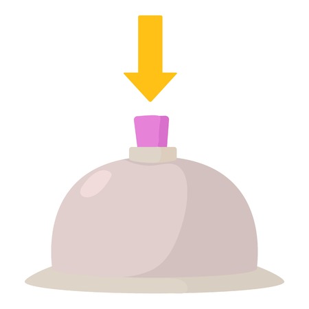 Table call icon. Cartoon illustration of table call vector icon for webのイラスト素材