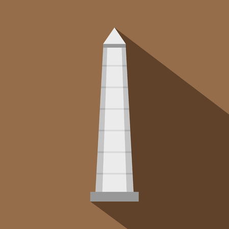 The Obelisk of Buenos Aires icon, flat styleのイラスト素材