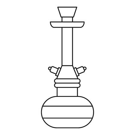 Hookah icon, outline styleのイラスト素材