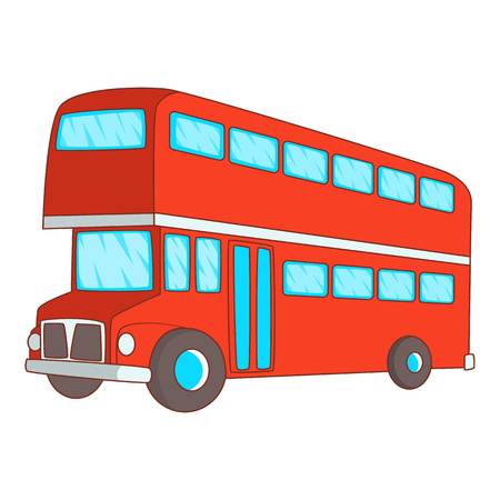 Double decker bus icon. Cartoon illustration of double decker bus vector icon for web designのイラスト素材