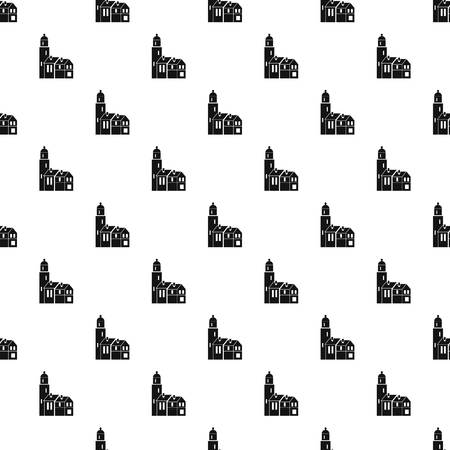 Houses pattern, simple styleのイラスト素材