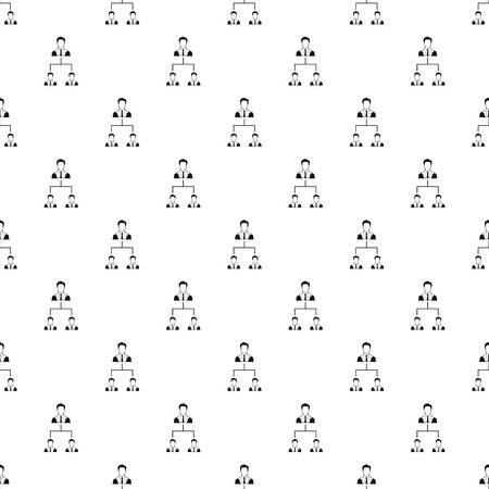 Team of employees pattern, simple styleのイラスト素材