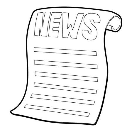 Newspaper icon, isometric 3d styleのイラスト素材