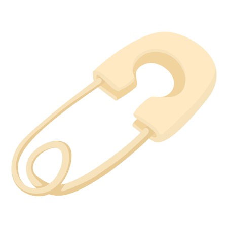 Clothes pin icon. Cartoon illustration of clothes pin vector icon for webのイラスト素材