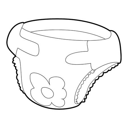 Baby diaper icon. Isometric 3d illustration of baby diaper vector icon for webのイラスト素材