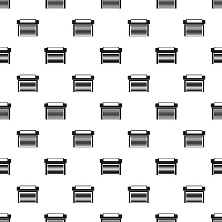 Garage with gate pattern. Simple illustration of garage with gate vector pattern for webのイラスト素材
