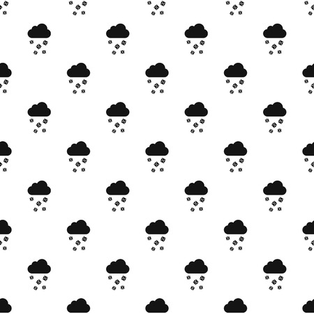 Clouds and hail pattern. Simple illustration of clouds and hail vector pattern for webのイラスト素材