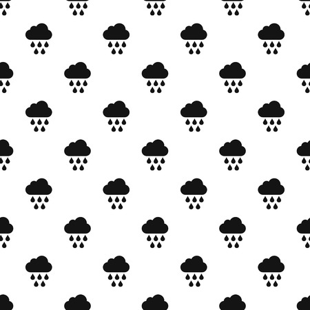 Clouds and rain pattern. Simple illustration of clouds and rain vector pattern for webのイラスト素材
