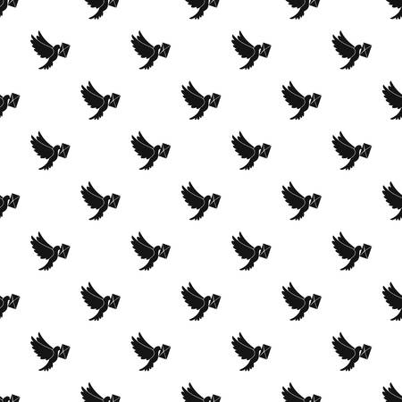Dove with letter pattern. Simple illustration of dove with letter vector pattern for webのイラスト素材