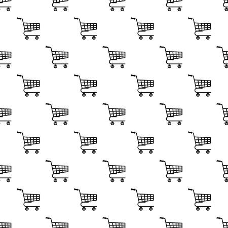 Basket on wheels pattern. Simple illustration of basket on wheels vector pattern for webのイラスト素材