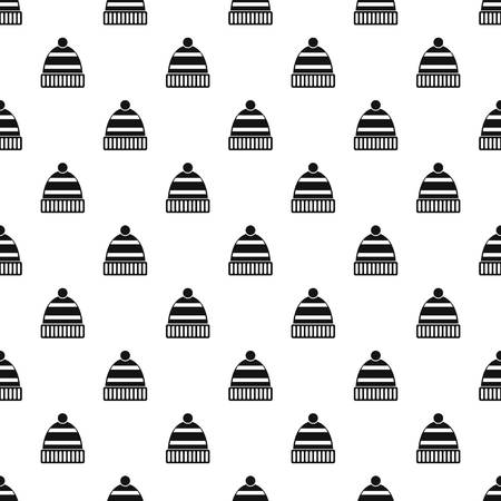 Winter hat pattern. Simple illustration of winter hat vector pattern for webのイラスト素材