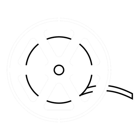 Reel icon. Outline illustration of reel vector icon for webのイラスト素材