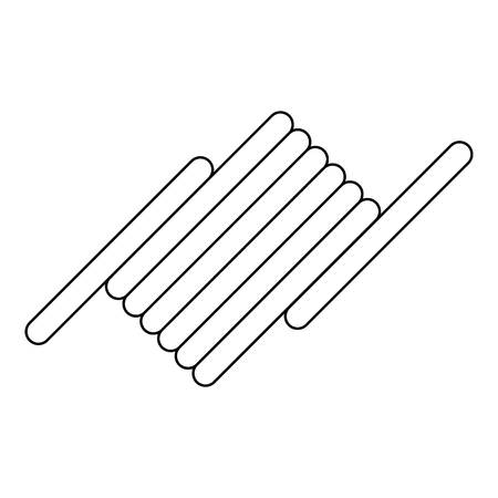 Barbed wire icon. Outline illustration of barbed wire vector icon for webのイラスト素材