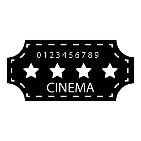 Cinema emblem icon. Simple illustration of cinema emblem vector icon for webのイラスト素材