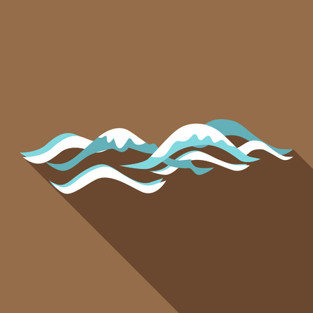 Flat wave icon. Flat illustration of flat wave vector icon for webのイラスト素材