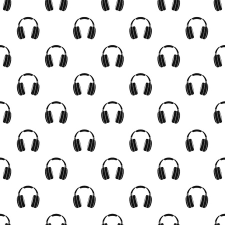 Headphones pattern, simple styleのイラスト素材