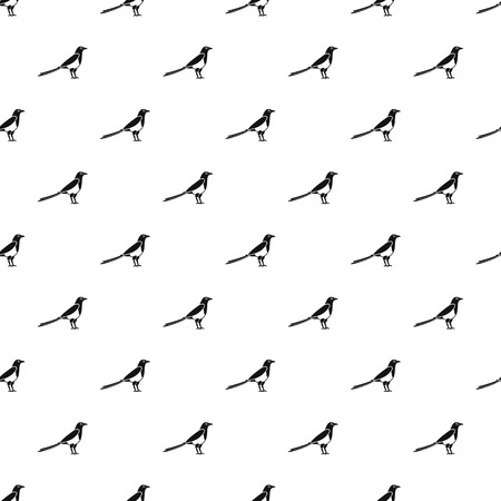 Magpie bird pattern, simple styleのイラスト素材