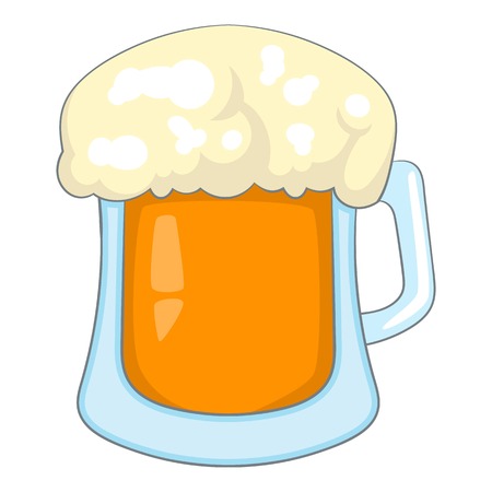 Beer icon. Cartoon illustration of beer vector icon for webのイラスト素材