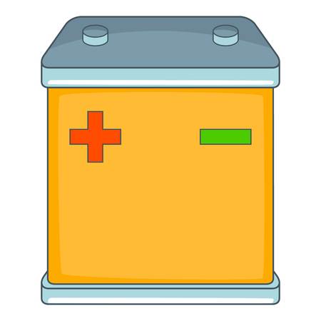 Car battery icon. Cartoon illustration of car battery vector icon for webのイラスト素材
