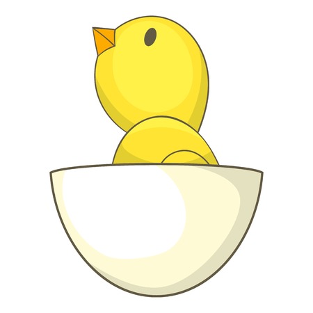 Chick icon. Cartoon illustration of chick vector icon for webのイラスト素材