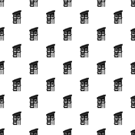 Two-storey house pattern, simple styleのイラスト素材