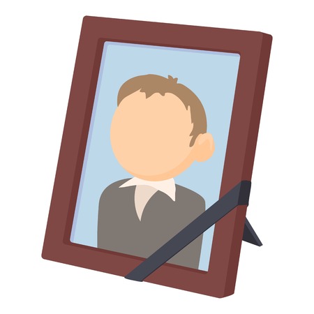 Memory portrait icon, cartoon styleのイラスト素材