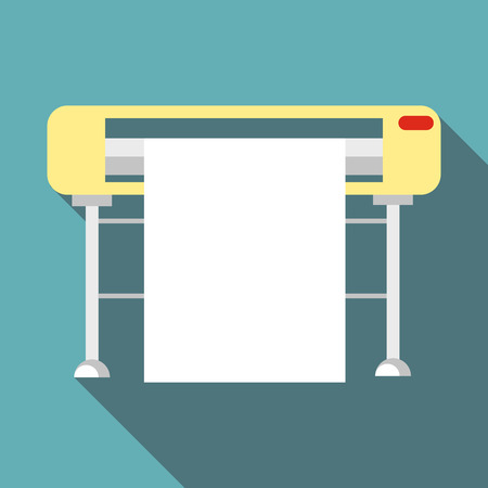 Printer icon, flat styleのイラスト素材