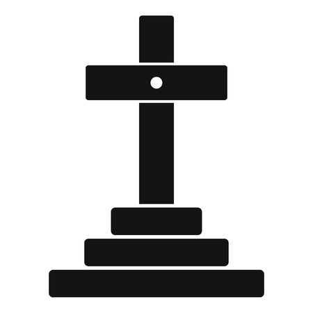Grave icon. Simple illustration of grave vector icon for webのイラスト素材