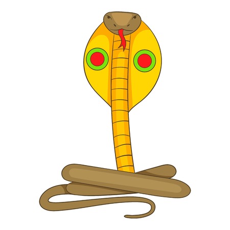 Cobra snake icon, cartoon styleのイラスト素材