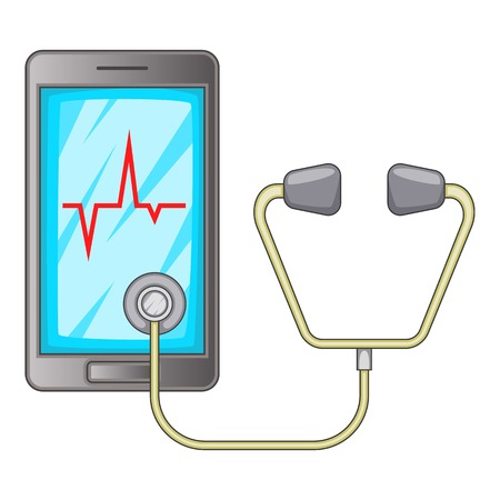 Phone diagnostic icon. Cartoon illustration of phone diagnostic vector icon for web designのイラスト素材