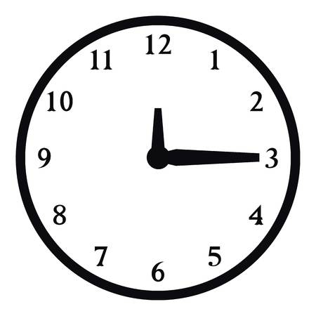 Round wall clock icon, simple style