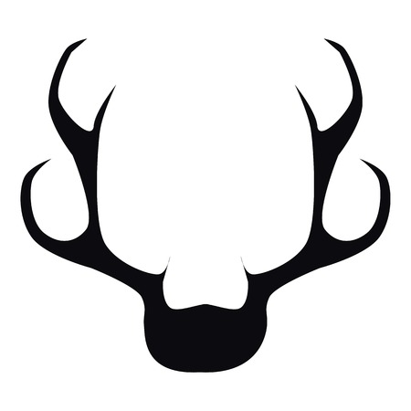 Deer horns icon, simple styleのイラスト素材