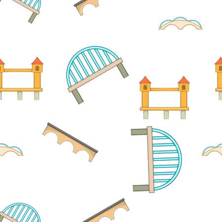 Crossing river pattern, cartoon styleのイラスト素材