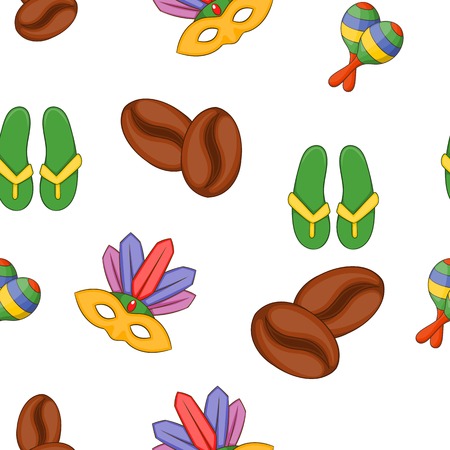 Country Brazil pattern, cartoon styleのイラスト素材