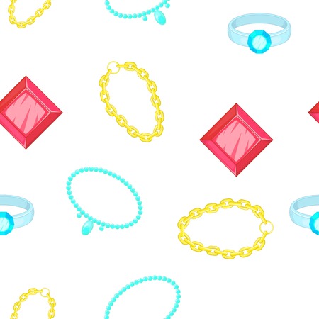 Costume jewellery for women pattern, cartoon styleのイラスト素材