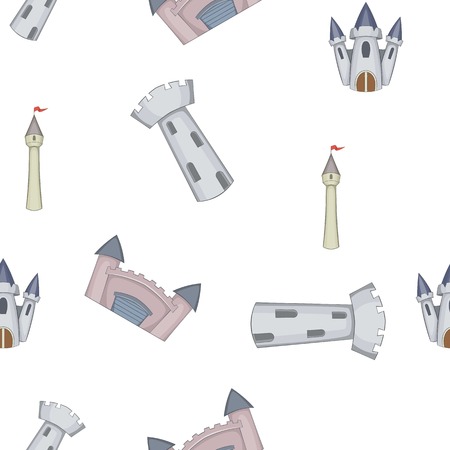 Castle pattern, cartoon styleのイラスト素材