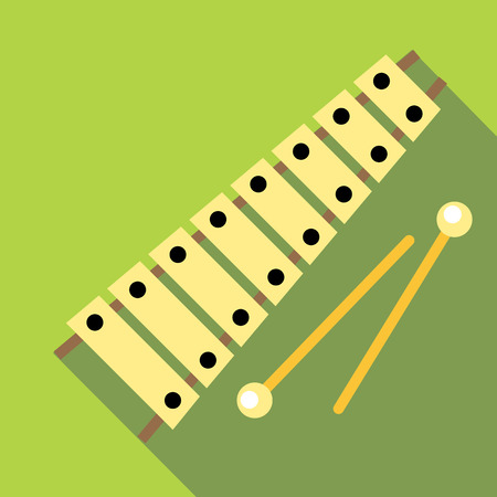Xylophone icon, flat styleのイラスト素材