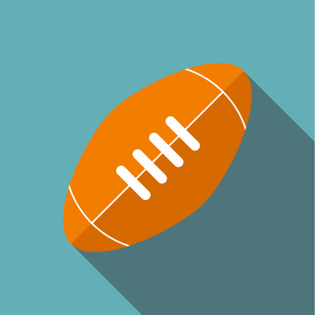 Rugby ball icon, flat styleのイラスト素材