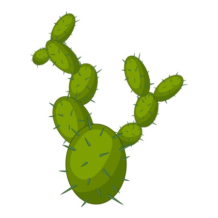 Beautiful cactus icon, cartoon styleのイラスト素材