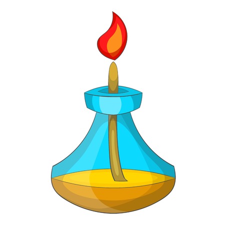 Chemical burner icon. Cartoon illustration of chemical burner vector icon for webのイラスト素材