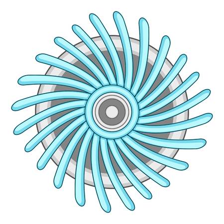 Round ventilator icon. Cartoon illustration of round ventilator vector icon for webのイラスト素材