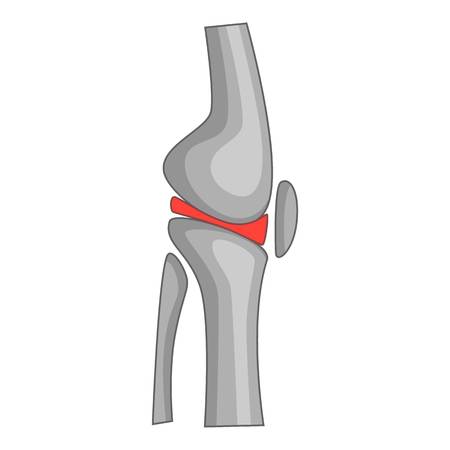 Total knee replacement surgery icon. Cartoon illustration of total knee replacement surgery vector icon for webのイラスト素材