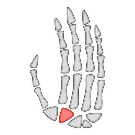 Human anatomy hand palm icon. Cartoon illustration of human anatomy hand palm vector icon for webのイラスト素材