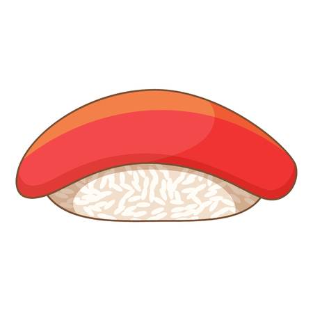 Tuna sushi icon. Cartoon illustration of tuna sushi vector icon for webのイラスト素材
