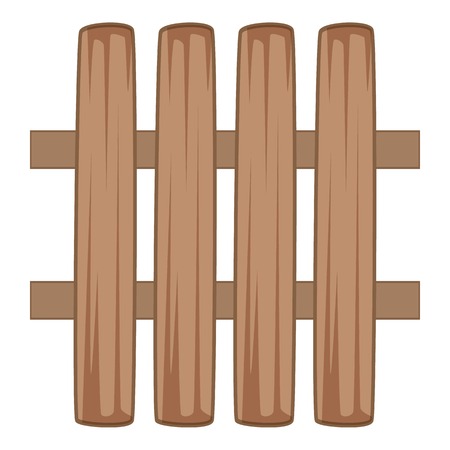 Wooden fence icon. Cartoon illustration of wooden fence vector icon for webのイラスト素材