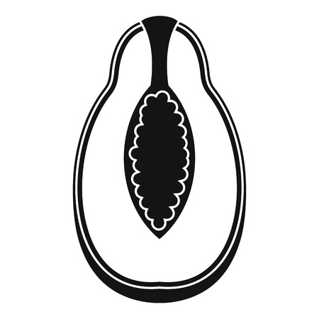 Papaya fruit icon. Simple illustration of papaya fruit vector icon for webのイラスト素材