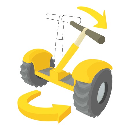 Inclined segway icon, cartoon styleのイラスト素材